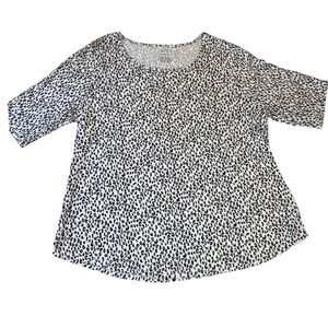 ✨Apt 9 Womens XXL Loepard Print Short Sleeve‎ Essential Tee Shirt EUC Stretch